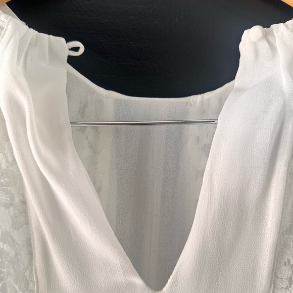 Anthropologie Bailey 44 White Gypsy lace-inset maxi dress - Picture 6 of 8